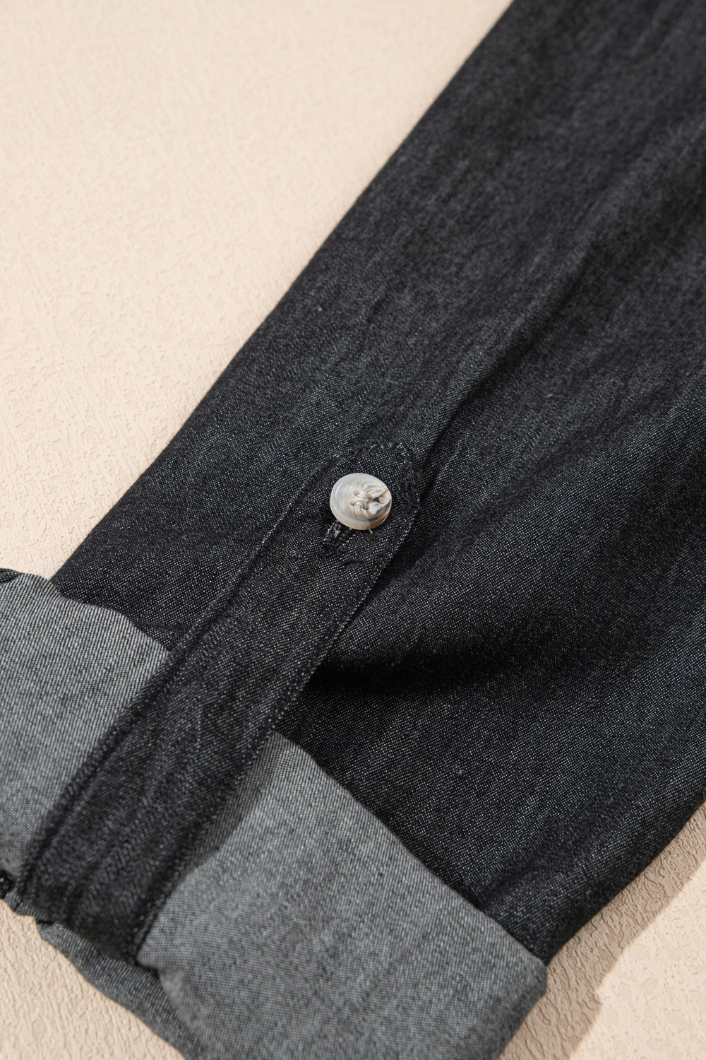Pocketed Long Sleeve Denim | Top