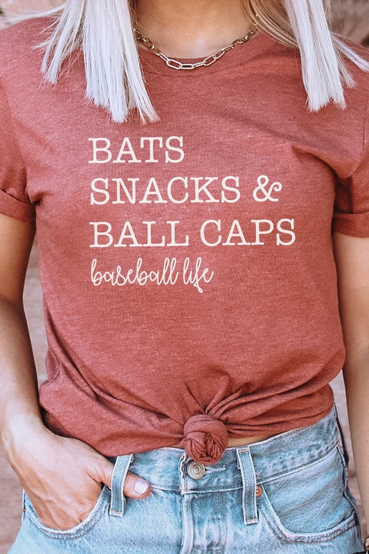Bats, Snacks, and Ball Caps | Graphic Tee