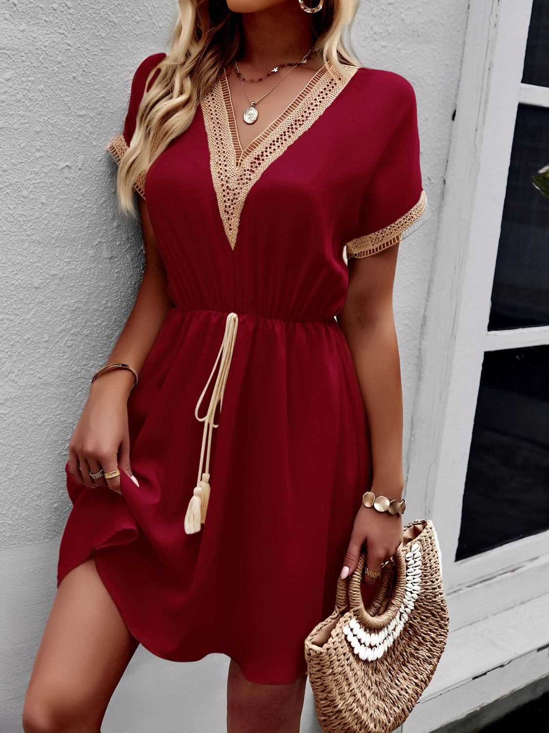 Devine V-Neck | Mini Dress