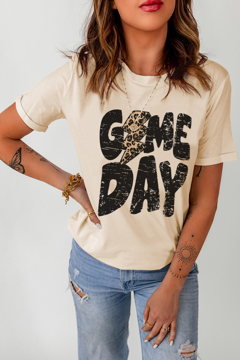 Lightning Leopard Game Day | Graphic T Shirt