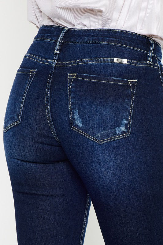 Mid Rise Hem Detail Flare | Jeans