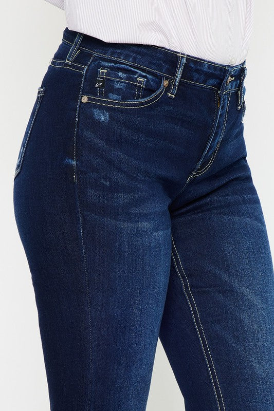 Mid Rise Hem Detail Flare | Jeans