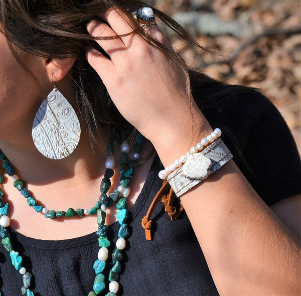 Cream Paisley | Earrings