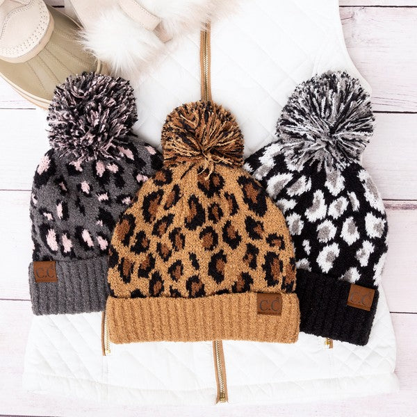 CC Leopard Pom | Beanie