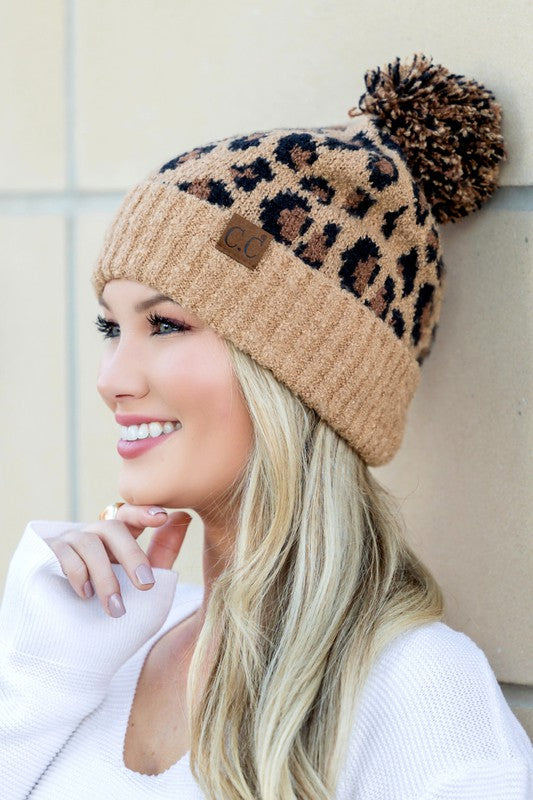 CC Leopard Pom | Beanie