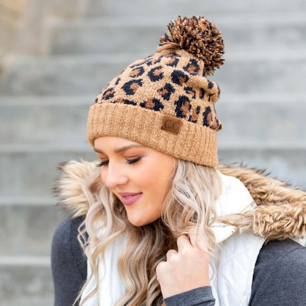 CC Leopard Pom | Beanie