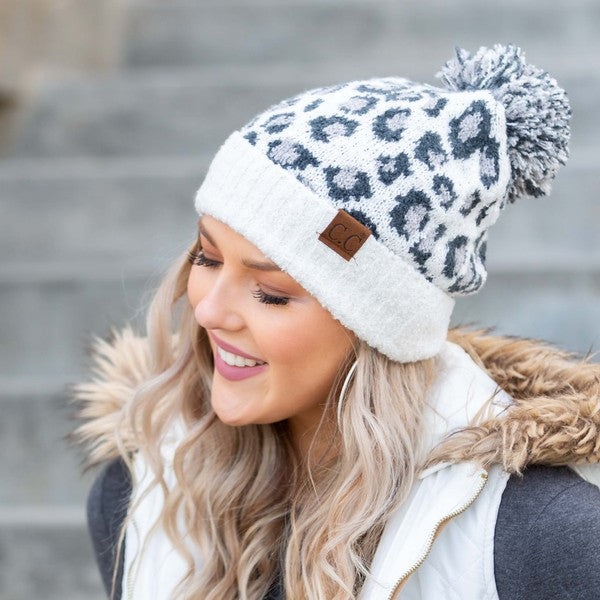 CC Leopard Pom | Beanie
