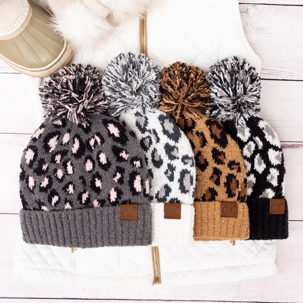 CC Leopard Pom | Beanie
