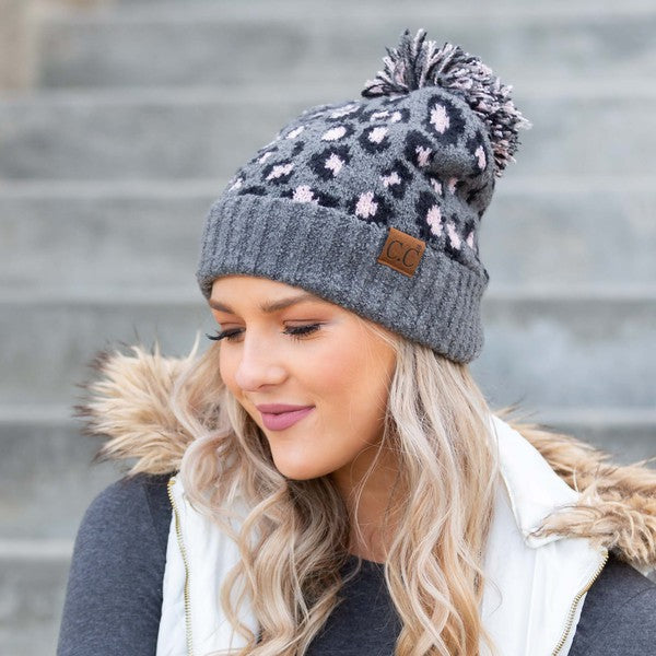 CC Leopard Pom | Beanie