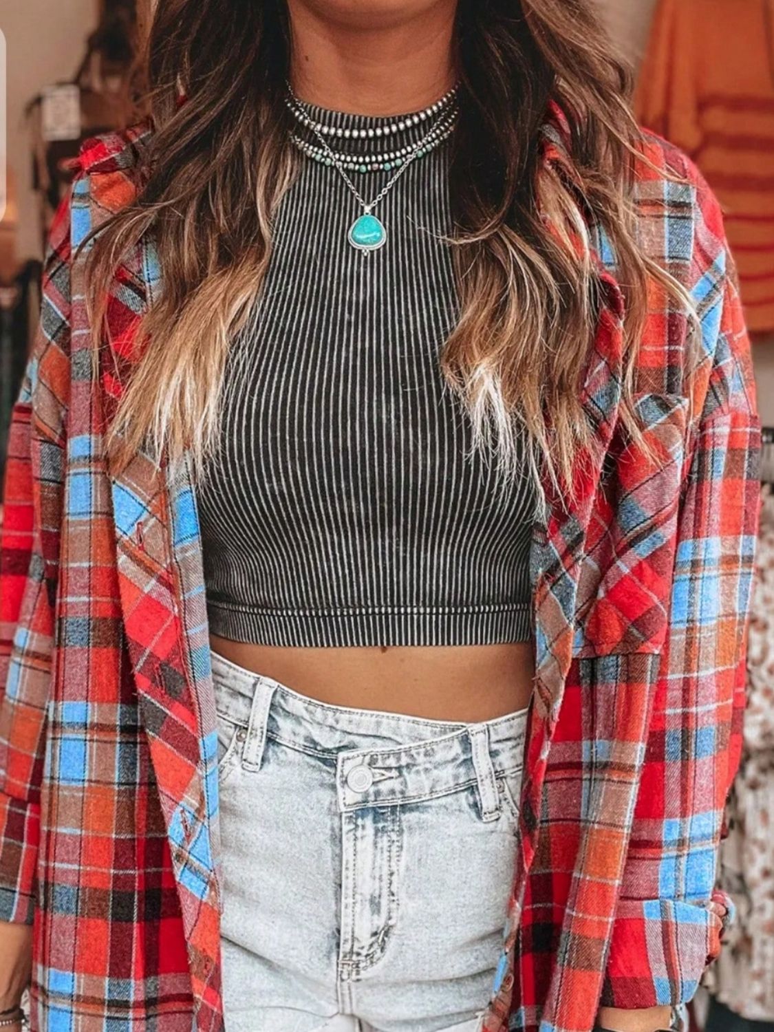 Plaid Collared Neck | Long Sleeve Shirt