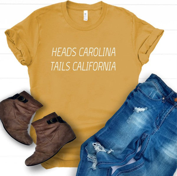 Heads Carolina Tails California | Tee
