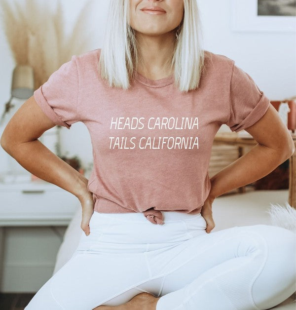 Heads Carolina Tails California | Tee