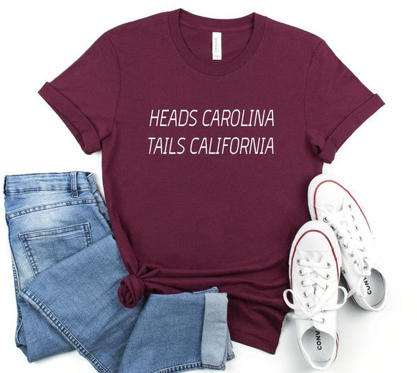 Heads Carolina Tails California | Tee