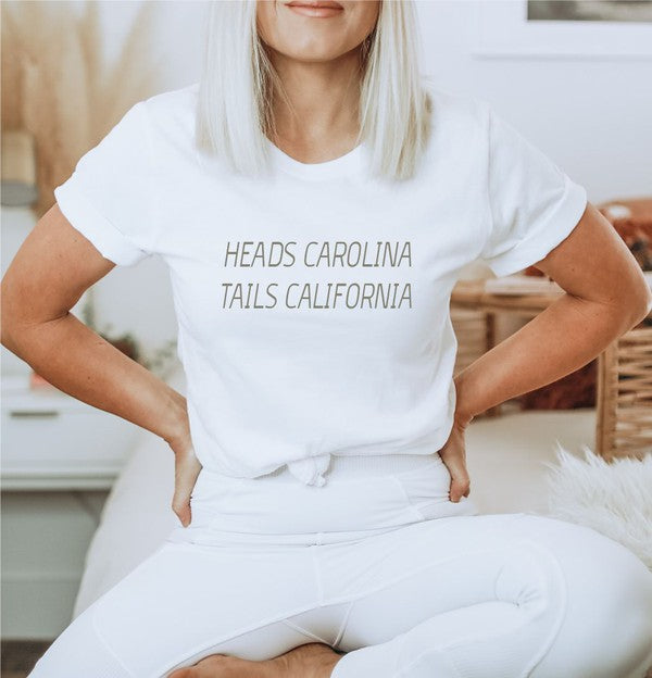 Heads Carolina Tails California | Tee