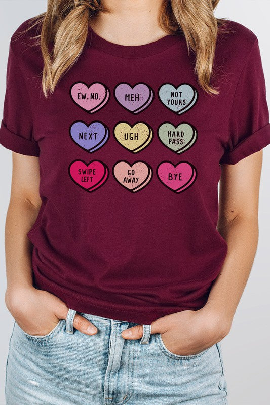 Unimpressed Candy Hearts | Graphic Tee