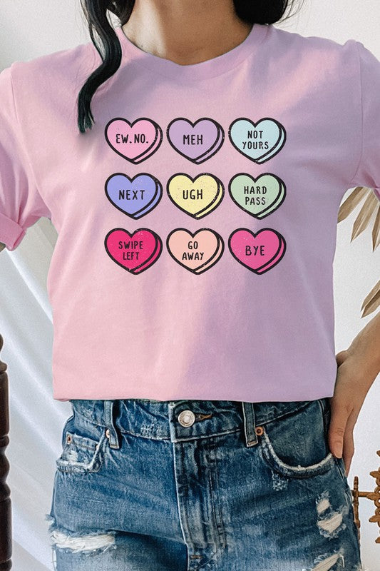 Unimpressed Candy Hearts | Graphic Tee