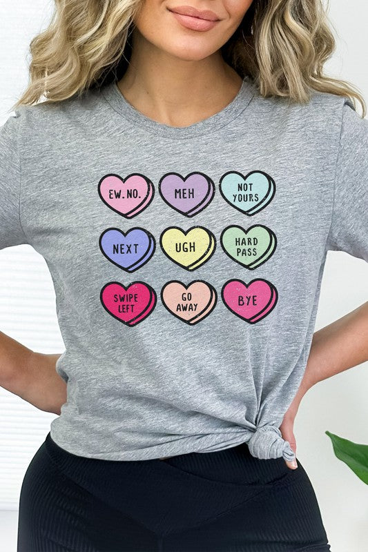 Unimpressed Candy Hearts | Graphic Tee