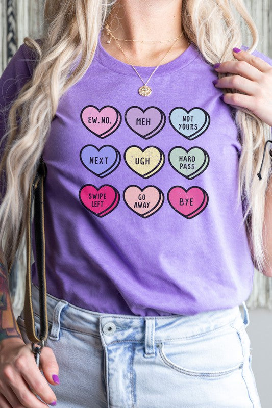 Unimpressed Candy Hearts | Graphic Tee
