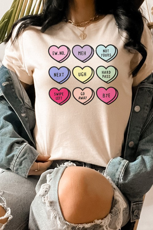 Unimpressed Candy Hearts | Graphic Tee
