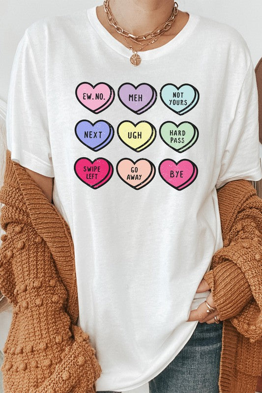 Unimpressed Candy Hearts | Graphic Tee