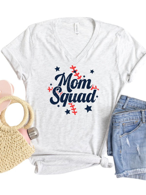 Mom Squad | V-Neck Tee