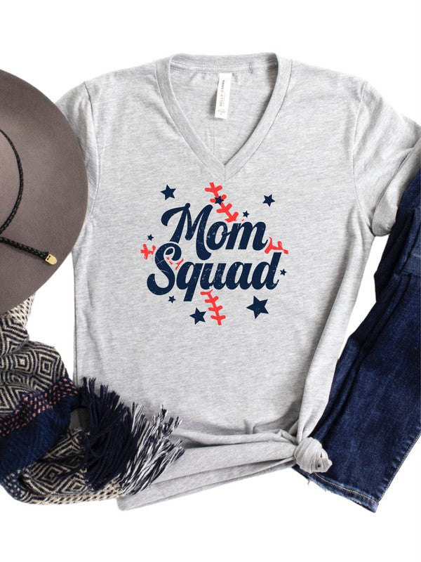 Mom Squad | V-Neck Tee