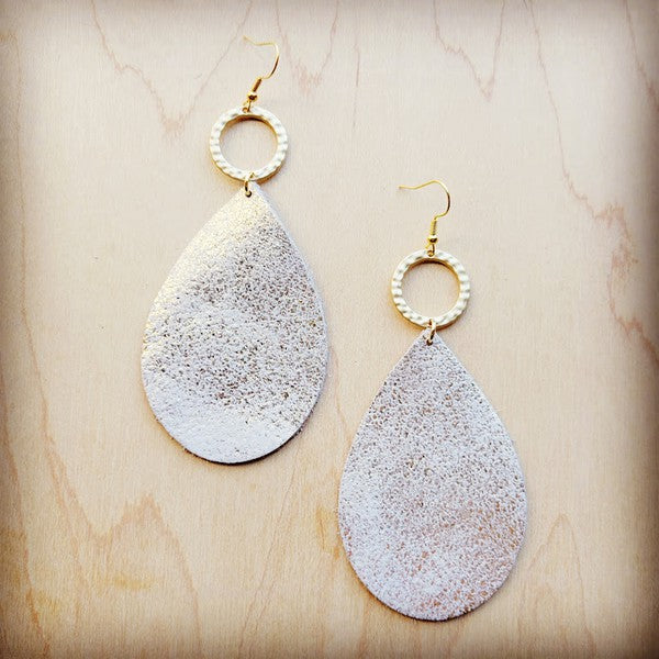 Metal White w/ Gold Hoop | Earrings