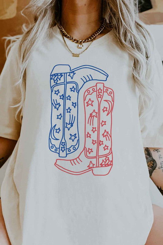 Red White & Boots | Graphic Tee