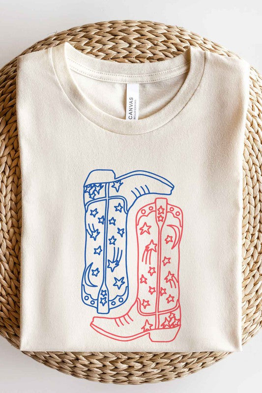 Red White & Boots | Graphic Tee