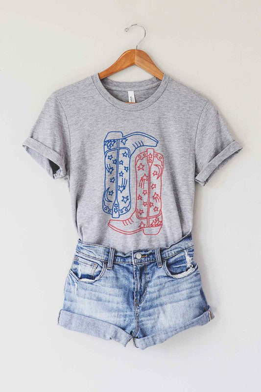 Red White & Boots | Graphic Tee