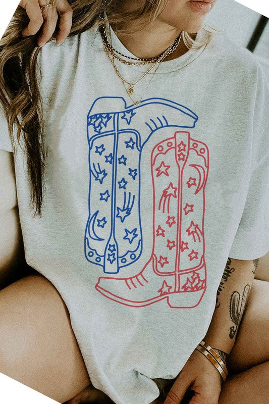 Red White & Boots | Graphic Tee