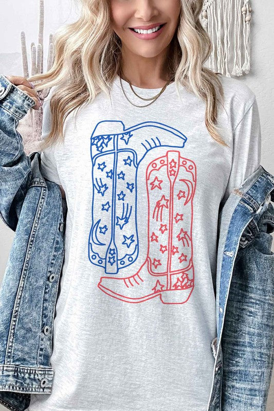 Red White & Boots | Graphic Tee
