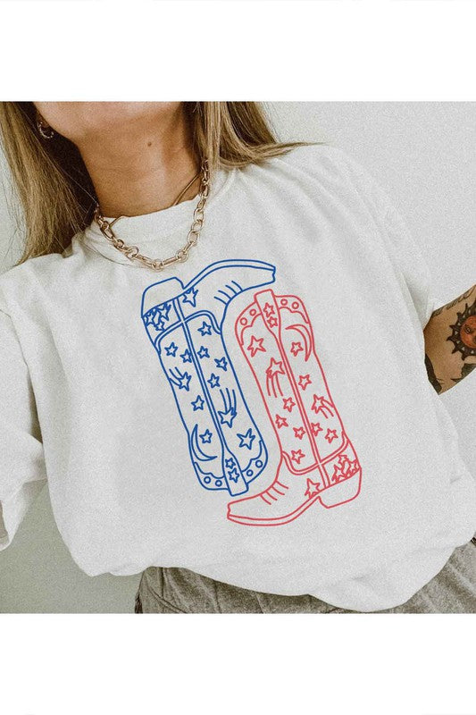 Red White & Boots | Graphic Tee