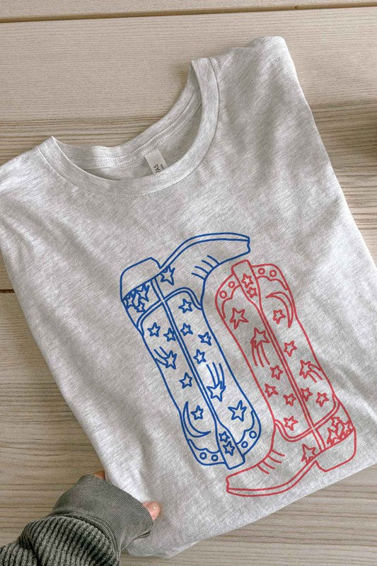 Red White & Boots | Graphic Tee