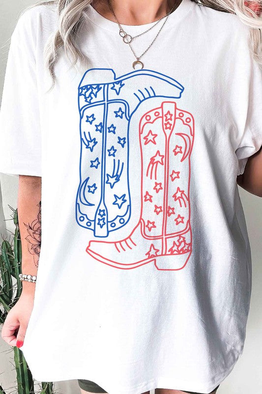 Red White & Boots | Graphic Tee