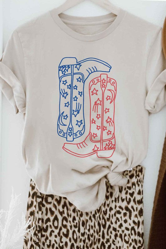 Red White & Boots | Graphic Tee