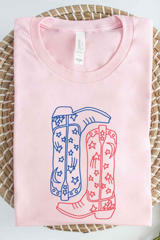 Red White & Boots | Graphic Tee