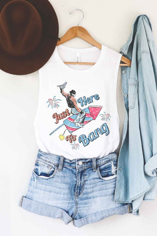 Just Here To Bang | Muscle Tank