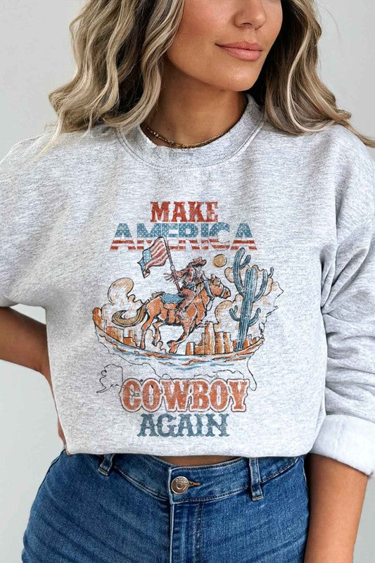 Make America Cowboy Again | Plus Sweatshirt