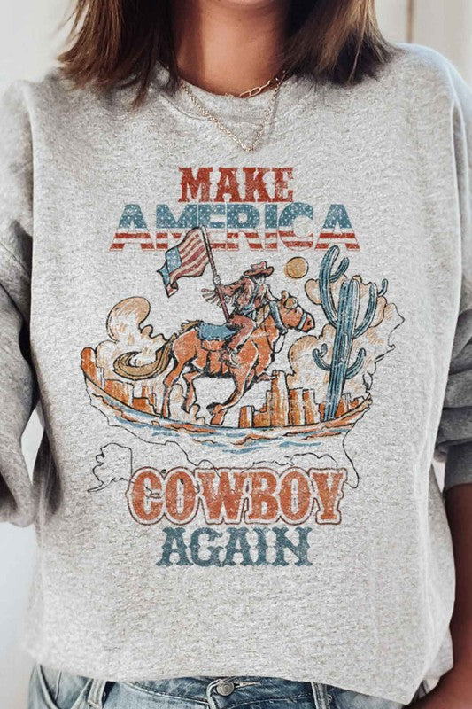 Make America Cowboy Again | Plus Sweatshirt