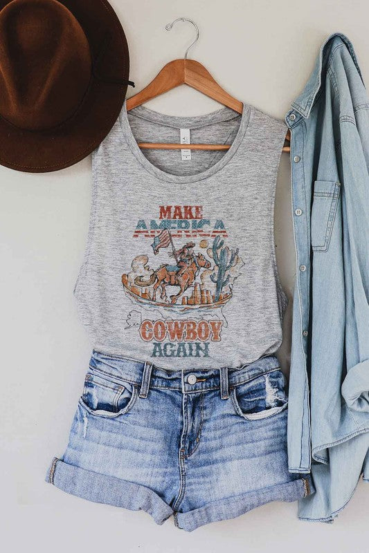 Make America Cowboy Again | Muscle Tank