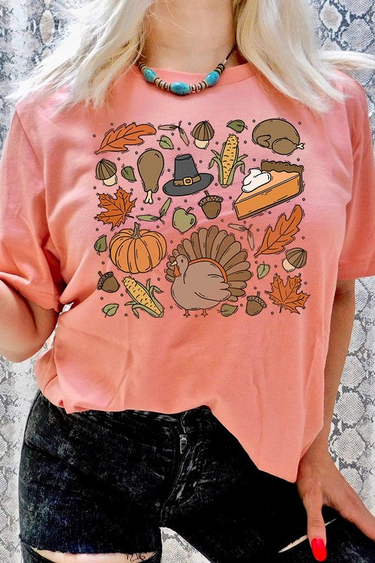 Thanksgiving Doodles | Graphic Tee