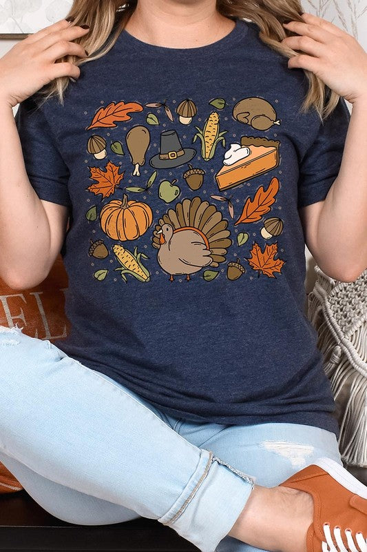 Thanksgiving Doodles | Graphic Tee