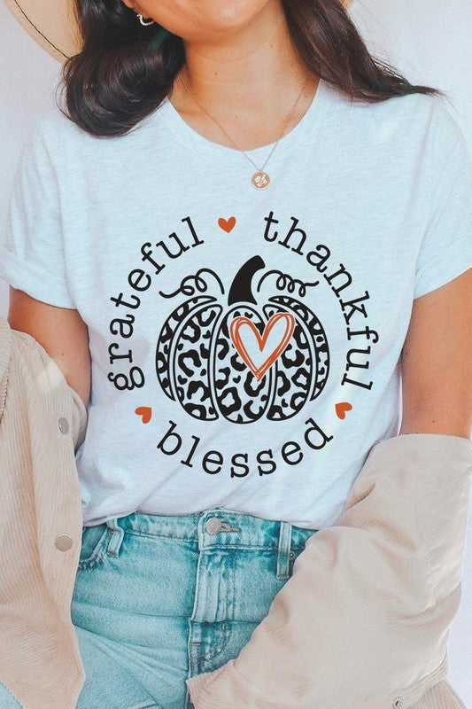 Grateful Thankful Blessed | Graphic Tee