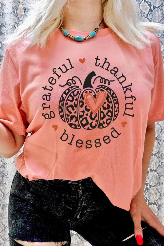 Grateful Thankful Blessed | Graphic Tee