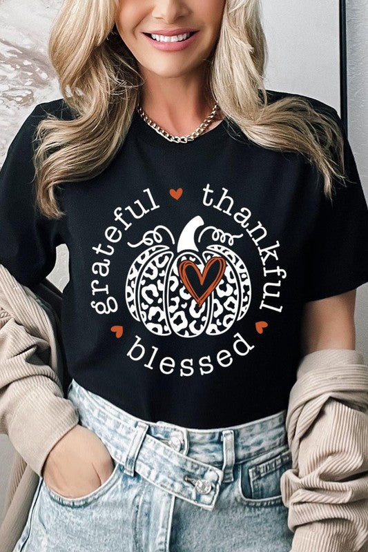 Grateful Thankful Blessed | Graphic Tee