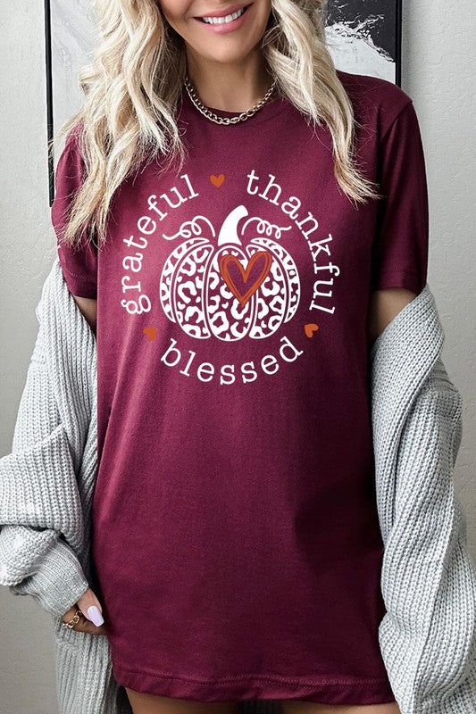 Grateful Thankful Blessed | Graphic Tee