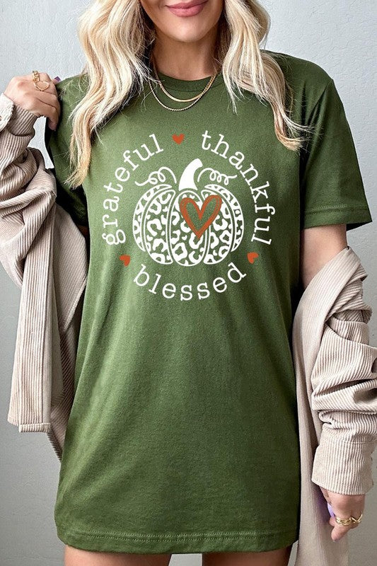Grateful Thankful Blessed | Graphic Tee