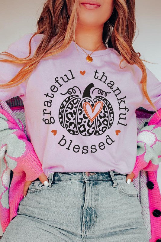 Grateful Thankful Blessed | Graphic Tee