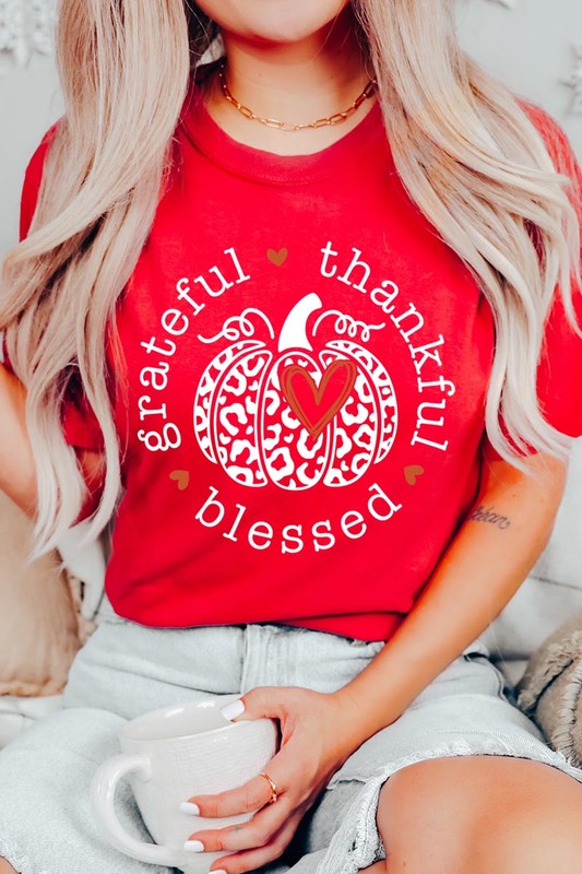 Grateful Thankful Blessed | Graphic Tee